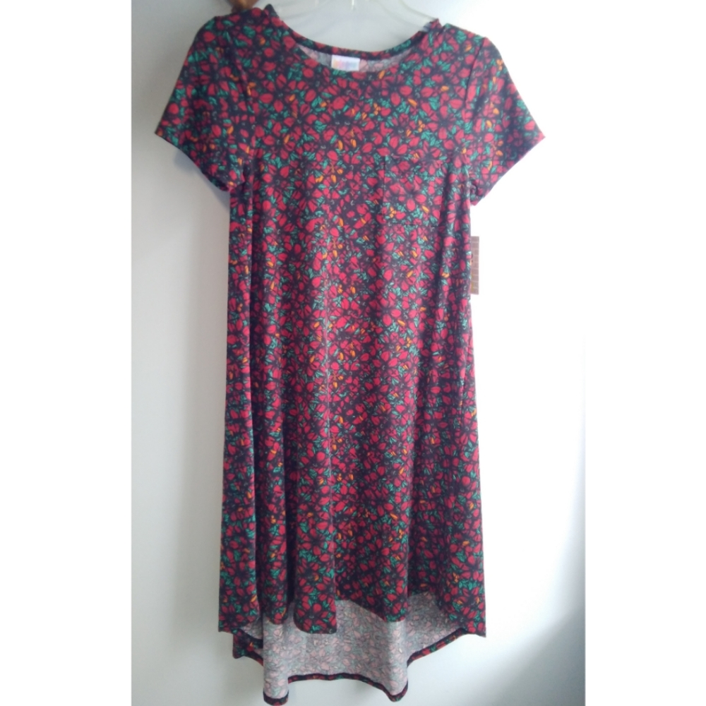 Red Lularoe Carly Dress. Size XXS. High low dress